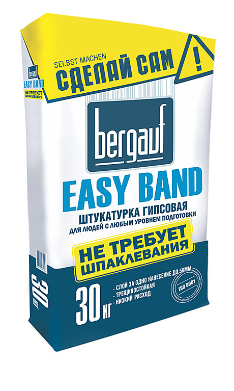 Штукатурка 30кг  гипсовая Easy Band  BERGAUF 49