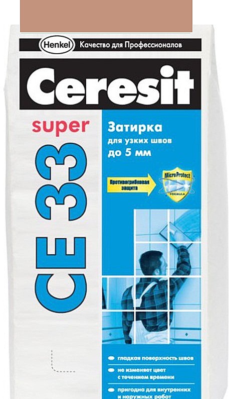 Затирка Ceresit CE 33 2кг светло/ коричневый