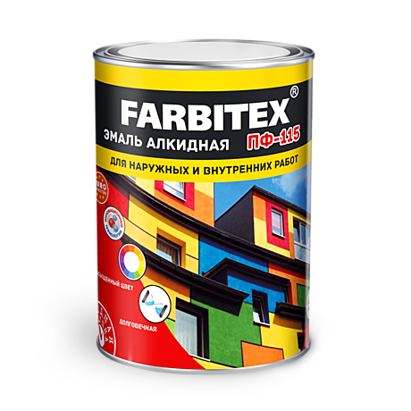 Светло-голубой ПФ-115 5кг Эмаль алкидная  Farbitex Глянц. (4)