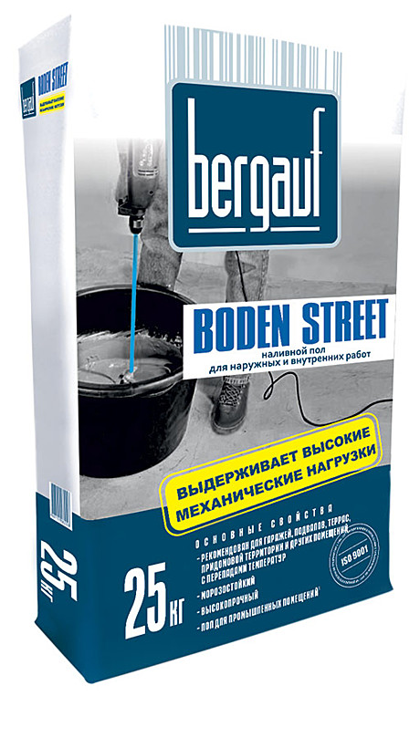 Наливной пол 25кг Boden Street BERGAUF М300 56