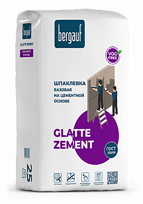 Шпатлевка 25кг Базовая  цементная Glatte Zement BERGAUF 54