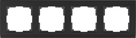 Рамка Stark Черный  4-х местная   WL04 Werkel 	W0041808