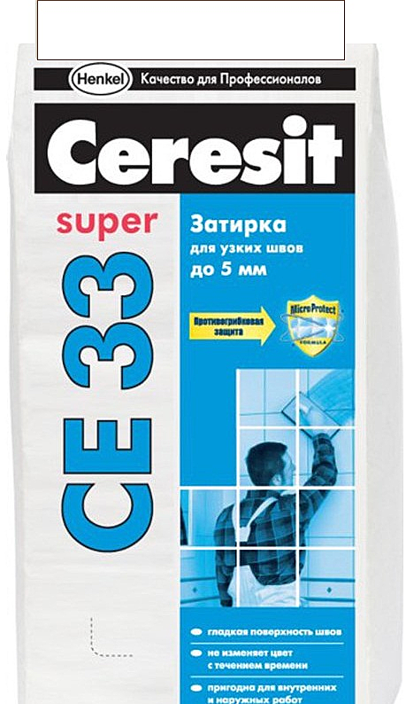 Затирка Ceresit CE 33 S 5кг Белая