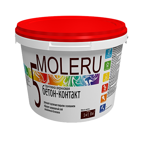 Грунтовка Moleru 5 Бетон контакт 3,5кг (2)