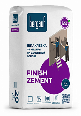 Шпатлевка 20кг финишная  цементная Finish Zement BERGAUF 64