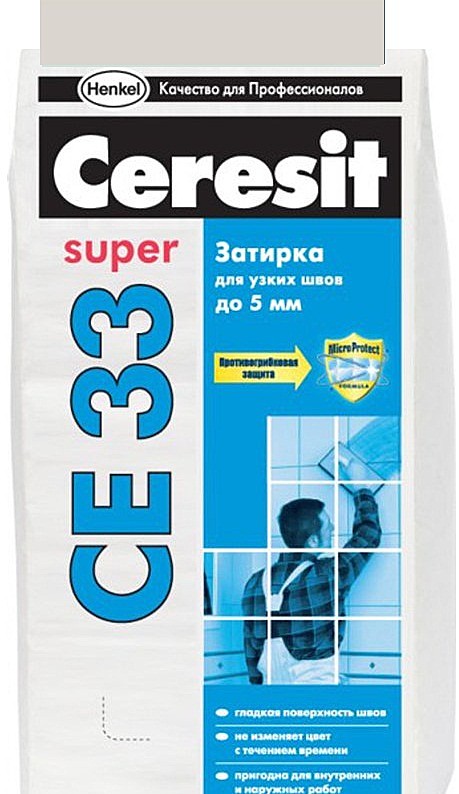 Затирка Ceresit CE 33 2кг серебр-серый