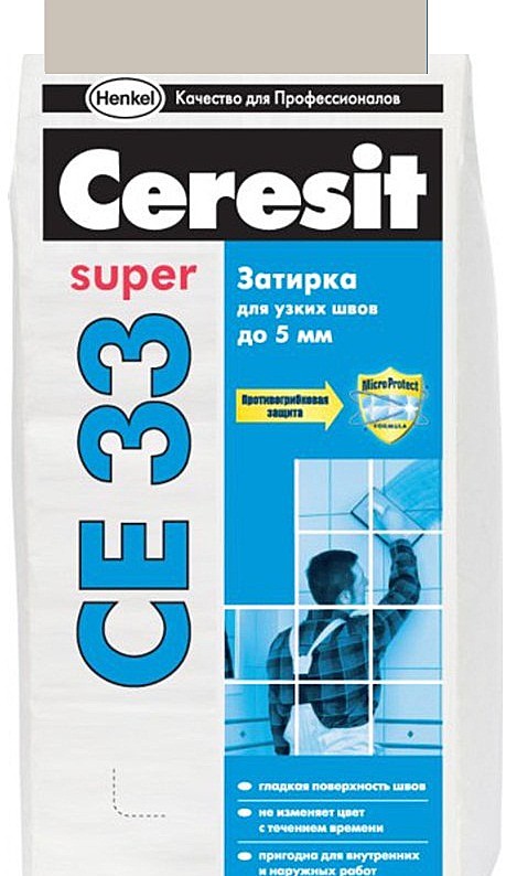 Затирка Ceresit CE 33 2кг Серый